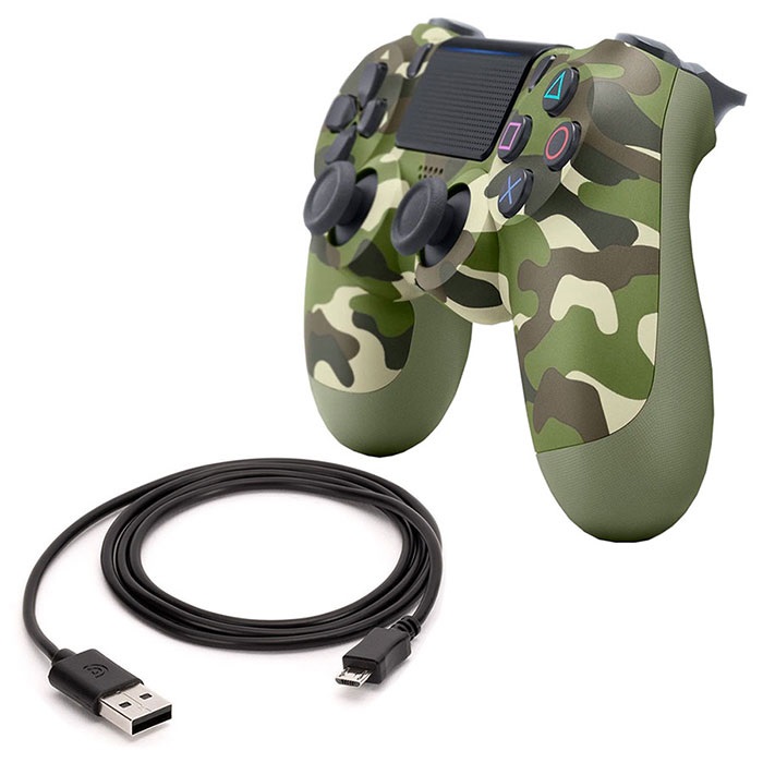 Control Dualshock 4 Camuflado Verde + Cable Carga Regalo 